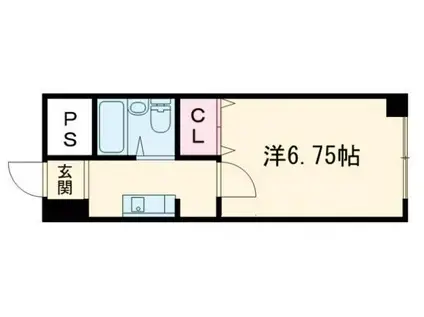 グリーンハイム四季(1K/4階)の間取り写真