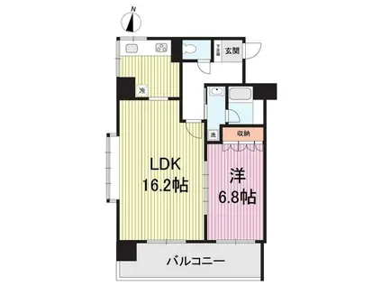 エリューディ船橋本町(1LDK/7階)の間取り写真