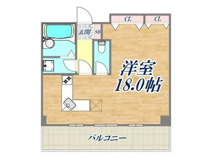 NEO壱番館(ワンルーム/3階)の間取り写真