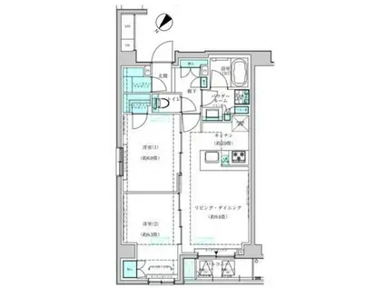 ヴィークブライト月島(2LDK/8階)の間取り写真