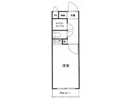 イクス新小岩(ワンルーム/1階)の間取り写真