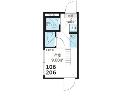 COCOON池袋(ワンルーム/2階)の間取り写真