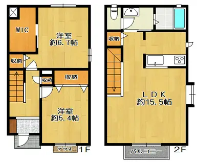 グレース(2LDK/1階)の間取り写真