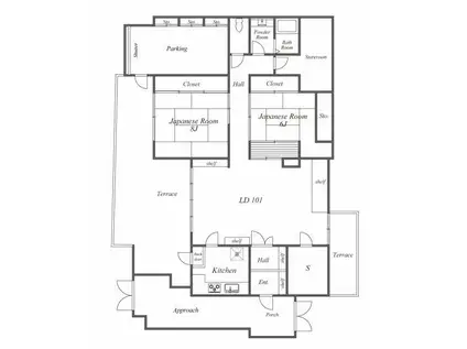ガーデンハウス浜田山(3LDK/1階)の間取り写真
