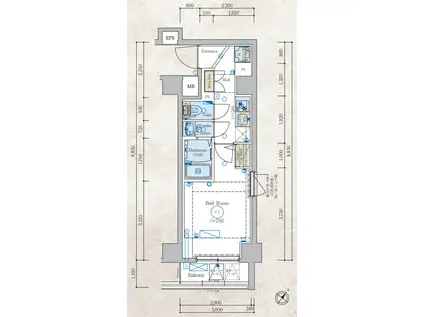 エステムコート新横浜グランデ(1K/3階)の間取り写真