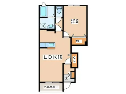 プティ アンジェ(1LDK/1階)の間取り写真