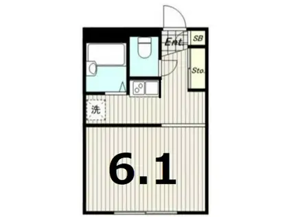 レオパレスアクア(1K/2階)の間取り写真