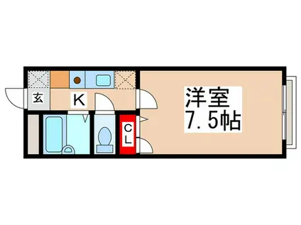 コーポニイジマ(1K/2階)の間取り写真