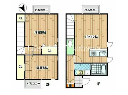 クレール(2LDK/1階)の間取り写真