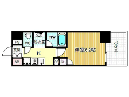 ラナップスクエア東梅田(1K/10階)の間取り写真