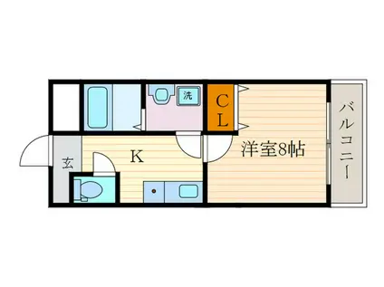 OHG長岡天神ビル(1K/6階)の間取り写真