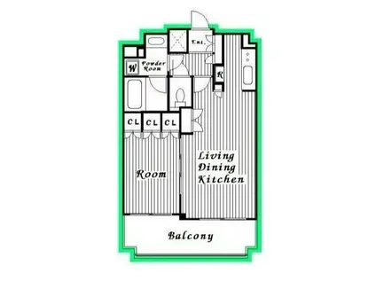 スペーシア川崎(1LDK/9階)の間取り写真