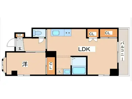 フェニックス福室(1LDK/3階)の間取り写真
