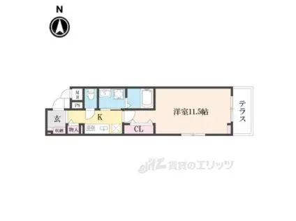 たばさはうすⅡ(1K/1階)の間取り写真