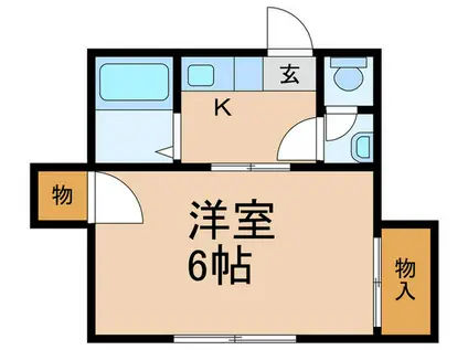 中村ハイツ(1K/2階)の間取り写真