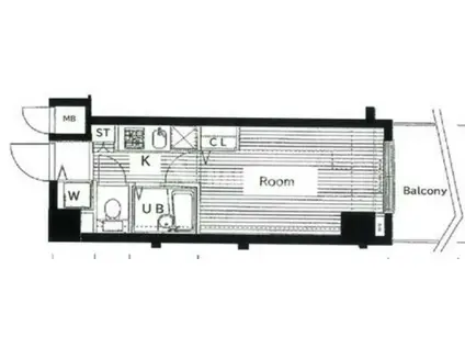トーシンフェニックス目黒碑文谷(1K/2階)の間取り写真