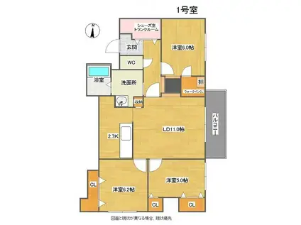 PARTIRE CENT(3LDK/2階)の間取り写真