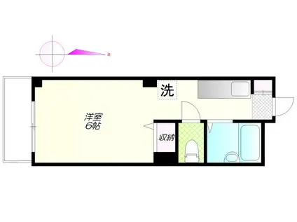 グランデ伊藤(ワンルーム/2階)の間取り写真