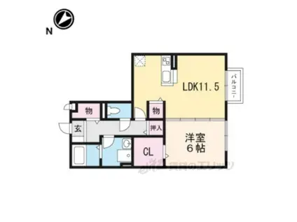 モナリエイースト(1LDK/2階)の間取り写真