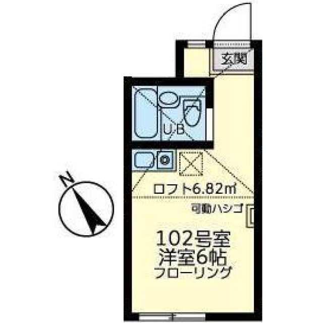 ユナイト阪東橋シドニーの杜(ワンルーム/1階)の間取り写真