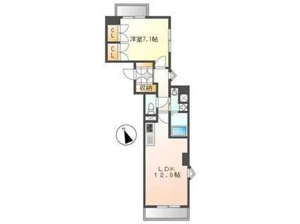 パークアクシス白壁(1LDK/3階)の間取り写真