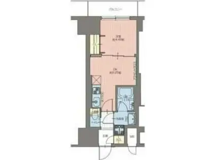 VINOプレジオ本町(1DK/3階)の間取り写真