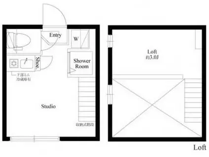 DEL SOL IKEBUKURO (ワンルーム/1階)の間取り写真