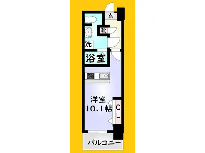 NO.63 オリエントキャピタルタワー(1K/19階)の間取り写真