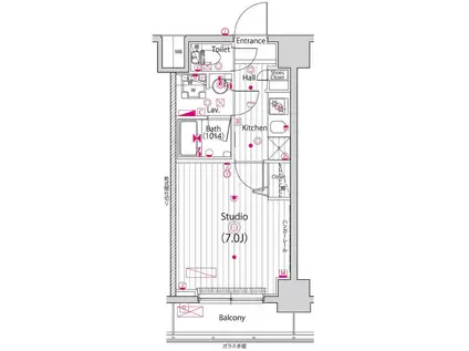 ガーラ・ステージ横濱関内(1K/10階)の間取り写真