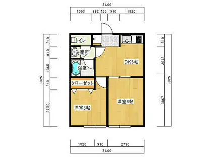 菖蒲ハイツ(2DK/1階)の間取り写真
