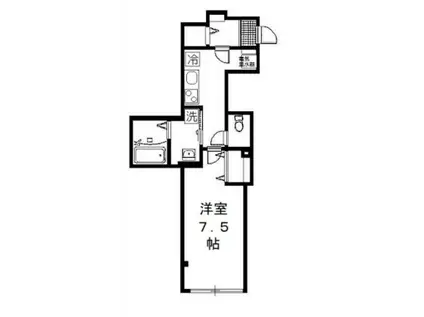 ステーションヒルズ中野(1K/1階)の間取り写真