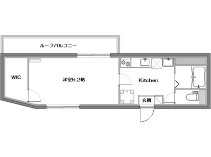 PASTEL三軒茶屋(1K/3階)の間取り写真
