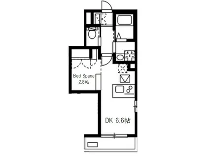 ソレイユ(1DK/1階)の間取り写真