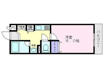 ルミエールマゴジIII(1K/3階)の間取り写真