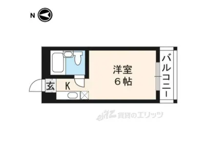 北浅ハイツ(1K/3階)の間取り写真