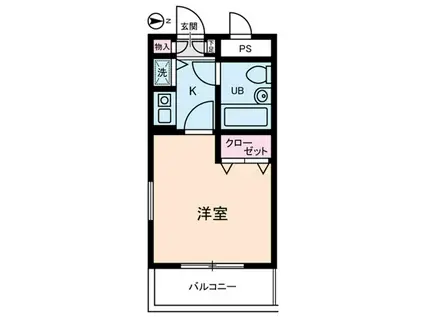 菱和パレス下落合(1K/4階)の間取り写真