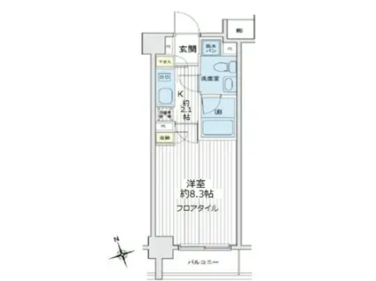 リエトコート向島(1K/4階)の間取り写真