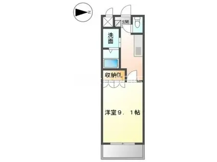 グランメール(1K/2階)の間取り写真