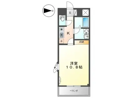 セイフティ・パレK II番館(1K/1階)の間取り写真