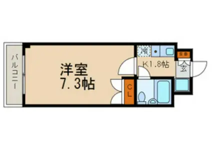 FIORE 西尾久II(1K/6階)の間取り写真