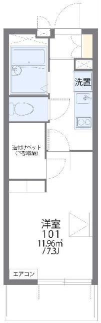 レオパレス小関(1K/2階)の間取り写真
