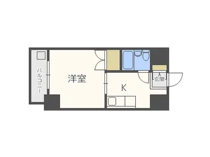 スタジオシティ(1K/5階)の間取り写真