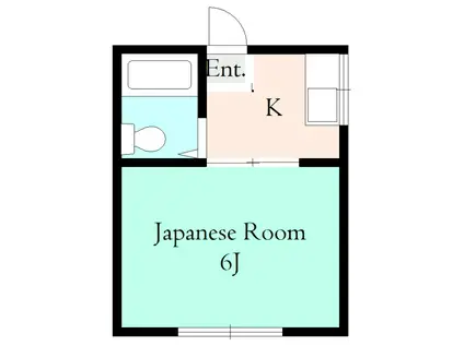 パールハイツ(1K/2階)の間取り写真