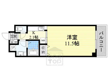 コージィコート桜井(1K/2階)の間取り写真