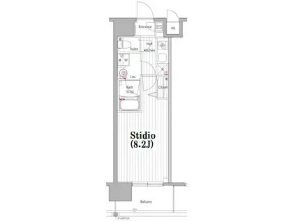 ガーラ・グランディ東陽町(1K/7階)の間取り写真