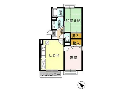 マースピア(2LDK/3階)の間取り写真