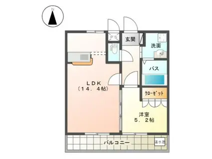 フォーマルハウト(1LDK/2階)の間取り写真