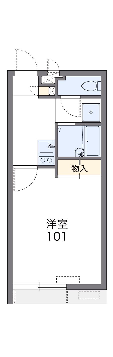 イーグル大里(1K/1階)の間取り写真