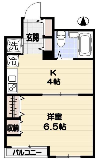 コープ・M(1K/3階)の間取り写真