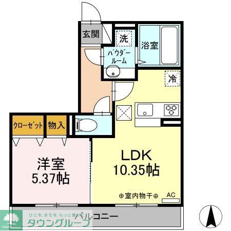 アルカディア(1LDK/1階)の間取り写真